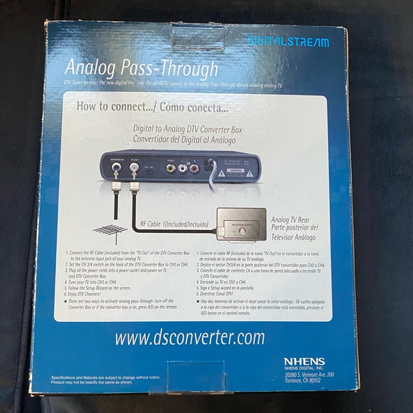 Digital Stream DTX9950 Analog Pass-Through DTV Converter Box w/ Remote Untested - Picture 3 of 13